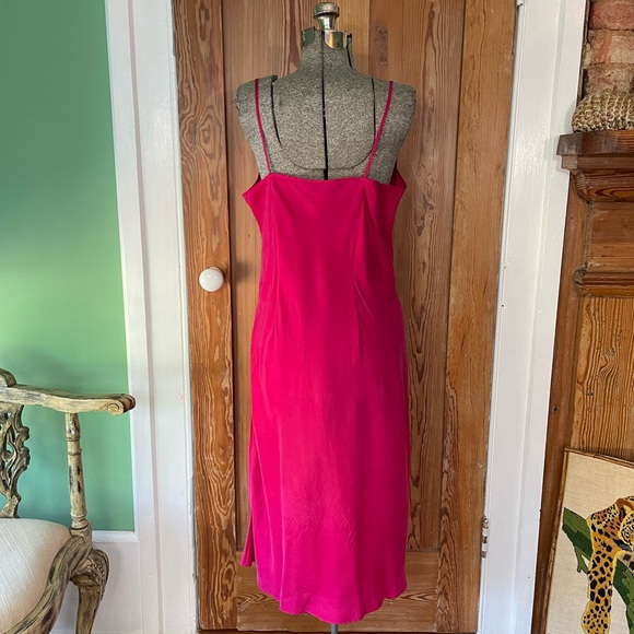 ECI New York 100% Silk Magenta Pink Lace Slip Dress - Sz 8 💚🎀 - Picture 7 of 13